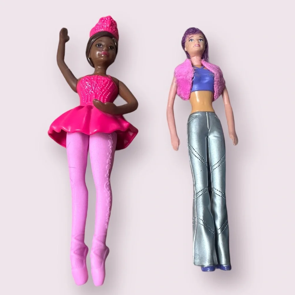 Set Of Three Miscellaneous Mattel Barbie McDonald’s Small Toys Dolls Ballerina